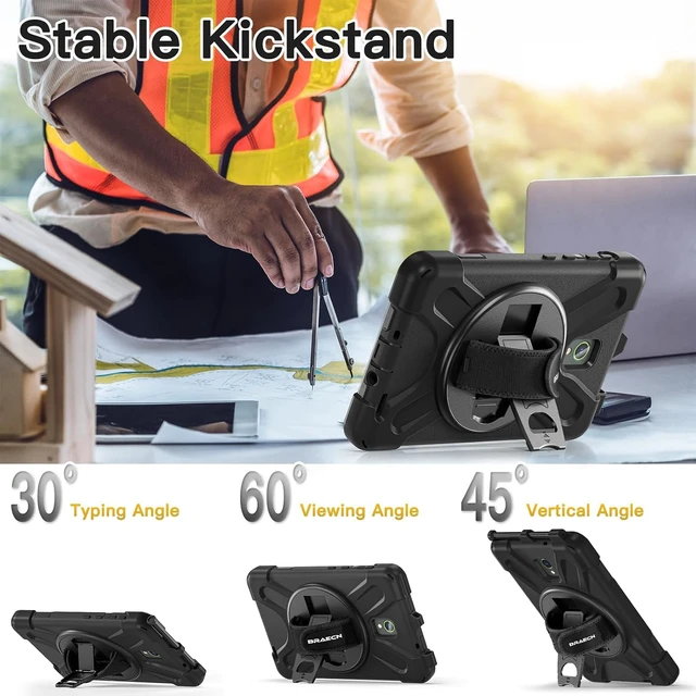 Alt view image 3 of 6 - Case for SAM-SUNG Galaxy Tab Active 5 / Active 3-8 inch Black