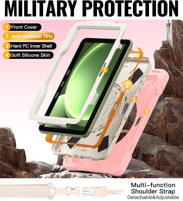 Alt view image 4 of 7 - Case for SAM-SUNG Galaxy Tab Active 5 Pro / 4 Pro/Pro - 10.1" Pink