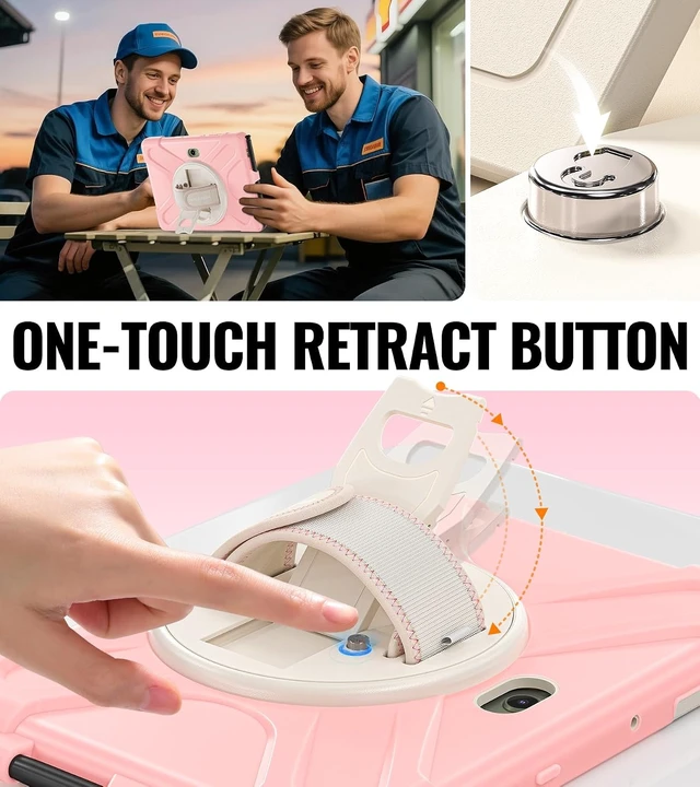Alt view image 6 of 7 - Case for SAM-SUNG Galaxy Tab Active 5 Pro / 4 Pro/Pro - 10.1" Pink