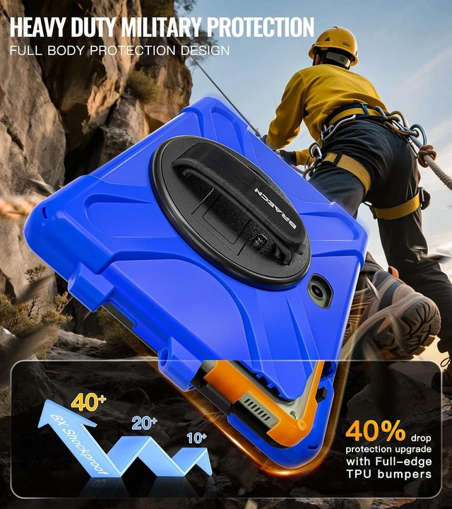 Alt view image 3 of 7 - Case for SAM-SUNG Galaxy Tab Active 5 Pro / 4 Pro/Pro - 10.1" Blue