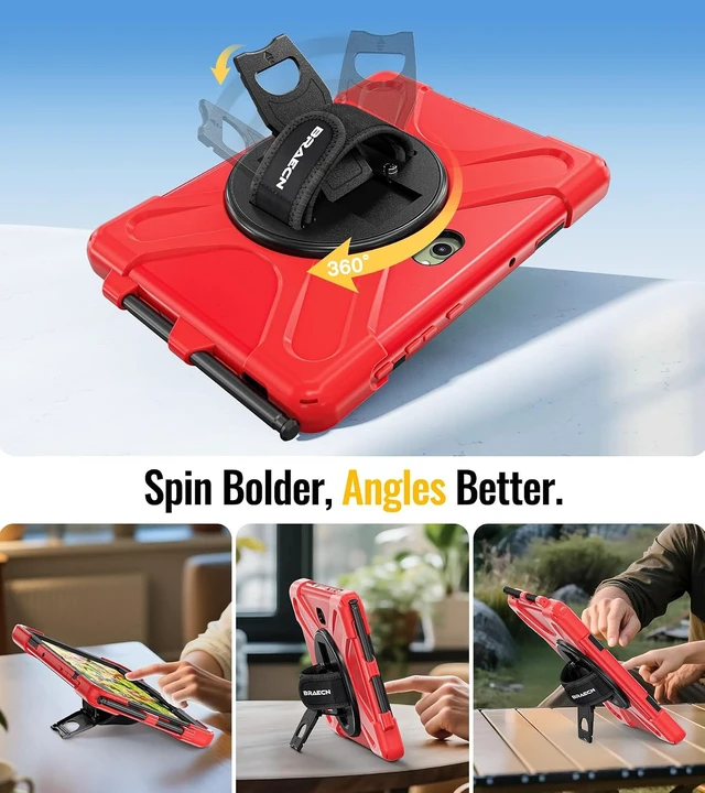 Alt view image 7 of 7 - Case for SAM-SUNG Galaxy Tab Active 5 Pro / 4 Pro/Pro - 10.1" Red