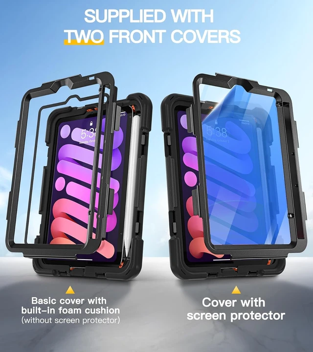 Alt view image 7 of 7 - for iPad mini 7(A17 Pro)/ 6 case 2024/2021 8.3" Silicone Hand Strap