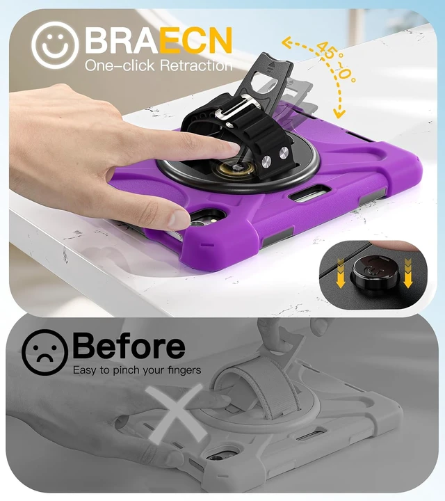 Alt view image 5 of 7 - for iPad mini 7(A17 Pro)/ 6 case 2024/2021 8.3" Silicone Hand Strap