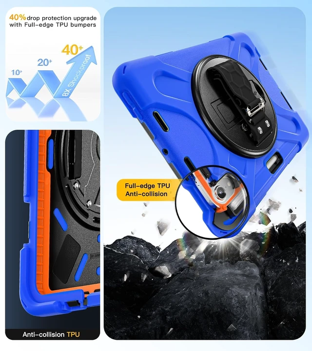 Alt view image 3 of 7 - for iPad mini 7(A17 Pro)/ 6 case 2024/2021 8.3" Silicone Hand Strap
