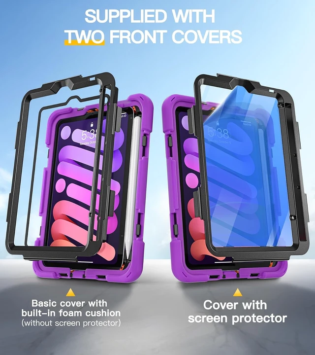 Alt view image 7 of 7 - for iPad mini 7(A17 Pro)/ 6 case 2024/2021 8.3" Silicone Hand Strap