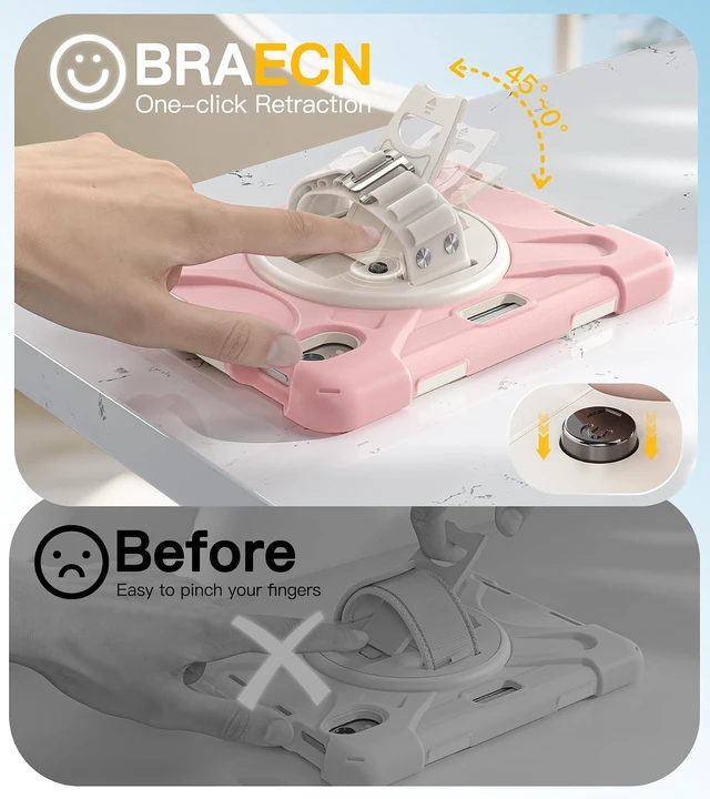Alt view image 5 of 7 - for iPad mini 7(A17 Pro)/ 6 case 2024/2021 8.3" Silicone Hand Strap