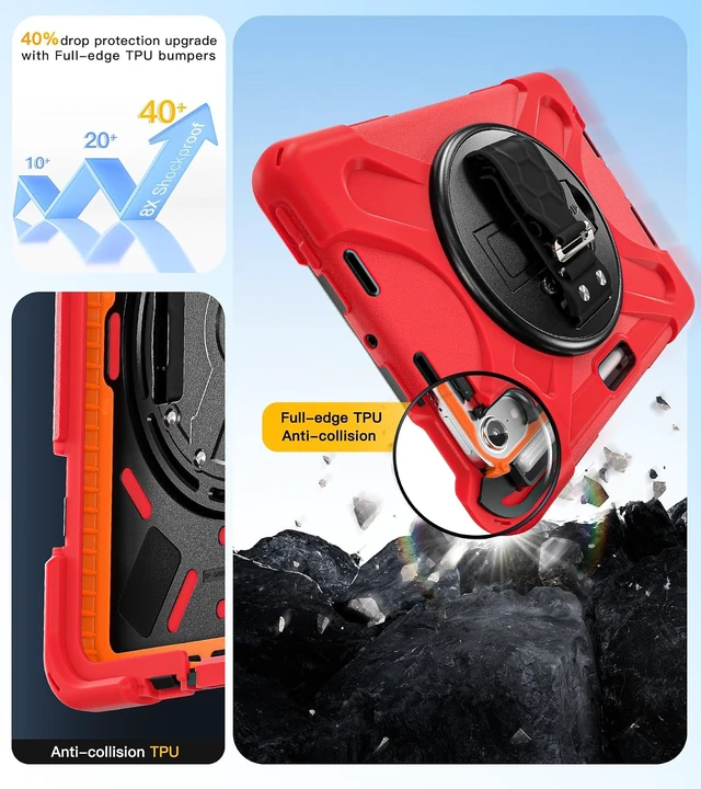 Alt view image 3 of 7 - for iPad mini 7(A17 Pro)/ 6 case 2024/2021 8.3" Silicone Hand Strap