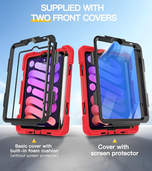 Alt view image 7 of 7 - for iPad mini 7(A17 Pro)/ 6 case 2024/2021 8.3" Silicone Hand Strap