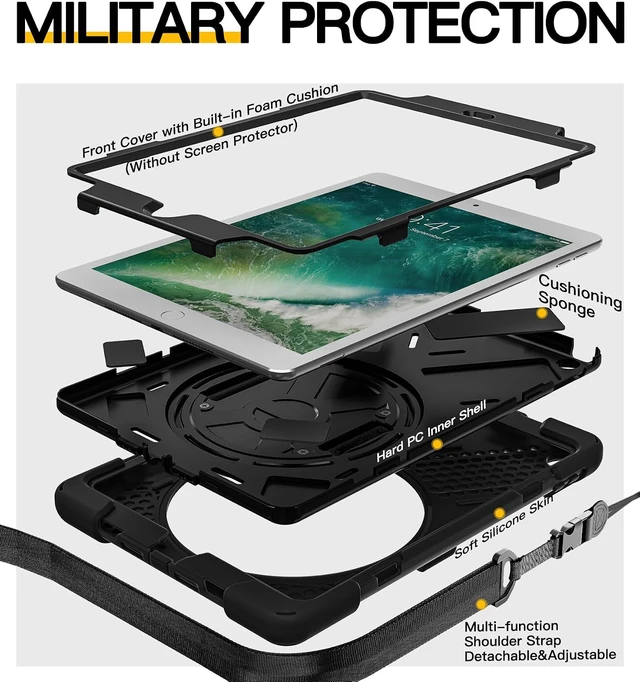Alt view image 6 of 7 - Case for iPad 6th/5th Generation - 9.7 inch 2018/2017 Black