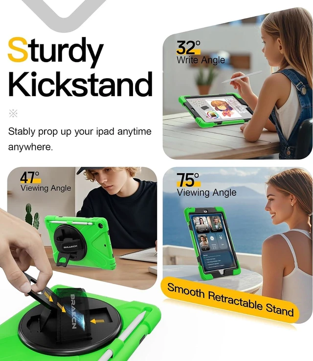 Alt view image 3 of 7 - Case for iPad 6th/5th Generation - 9.7 inch 2018/2017 Green