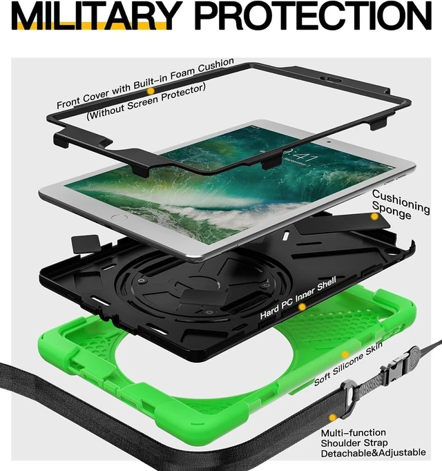 Alt view image 6 of 7 - Case for iPad 6th/5th Generation - 9.7 inch 2018/2017 Green