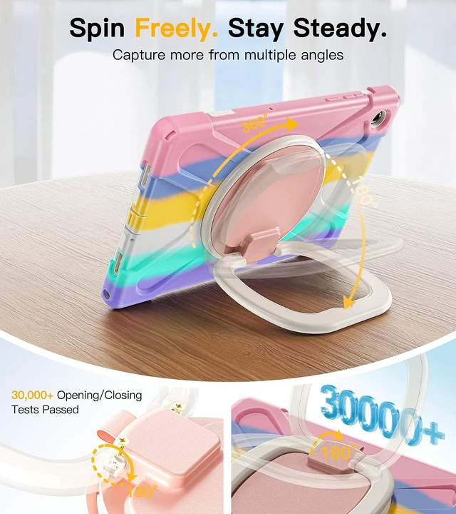 Alt view image 7 of 7 - Case for SAM-SUNG Galaxy Tab A11+ Plus - 2025 Colorful Pink