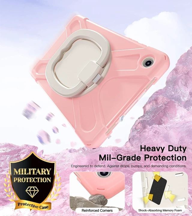 Alt view image 3 of 7 - Case for SAM-SUNG Galaxy Tab A9+ Plus - 2023 Sakura Pink Tab A9+ Case