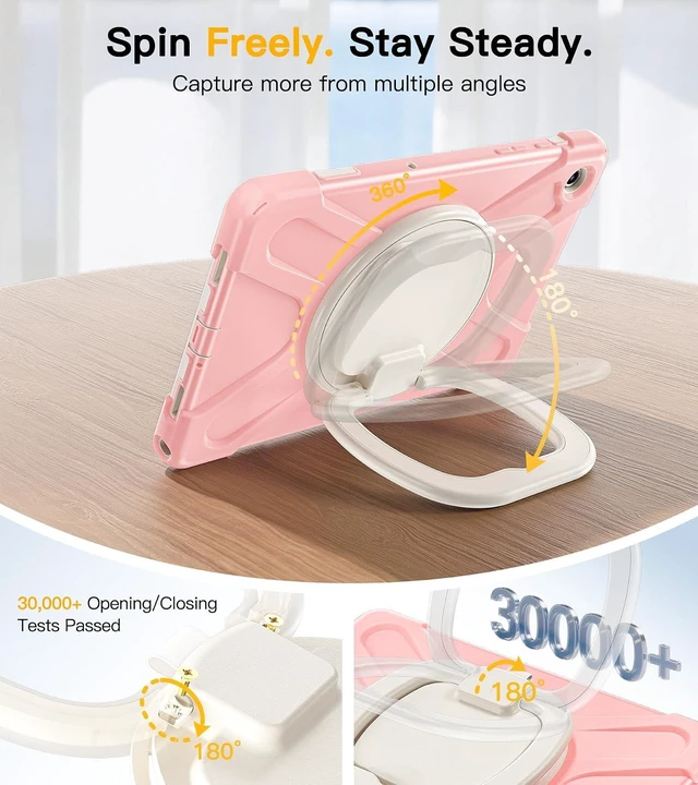 Alt view image 4 of 7 - Case for SAM-SUNG Galaxy Tab A9+ Plus - 2023 Sakura Pink Tab A9+ Case