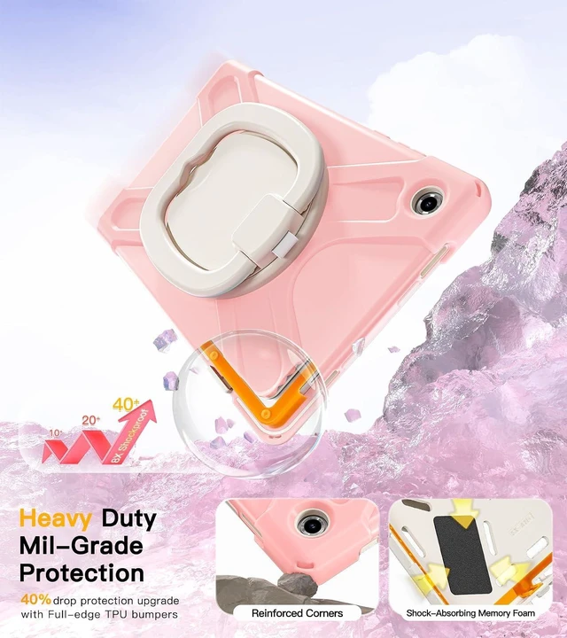 Alt view image 3 of 7 - Case for SAM-SUNG Galaxy Tab A11+ Plus - 2025 Sakura Pink