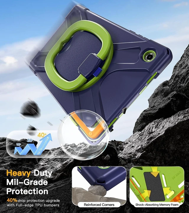 Alt view image 3 of 7 - Case for SAM-SUNG Galaxy Tab A11+ Plus - 2025 Navy Green