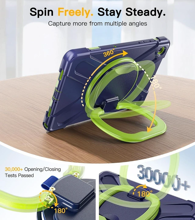 Alt view image 4 of 7 - Case for SAM-SUNG Galaxy Tab A9+ Plus - 2023 Navy Green Tab A9+ Case
