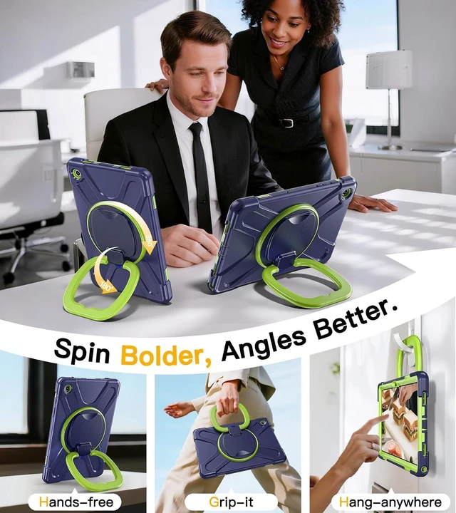 Alt view image 7 of 7 - Case for SAM-SUNG Galaxy Tab A9+ Plus - 2023 Navy Green Tab A9+ Case