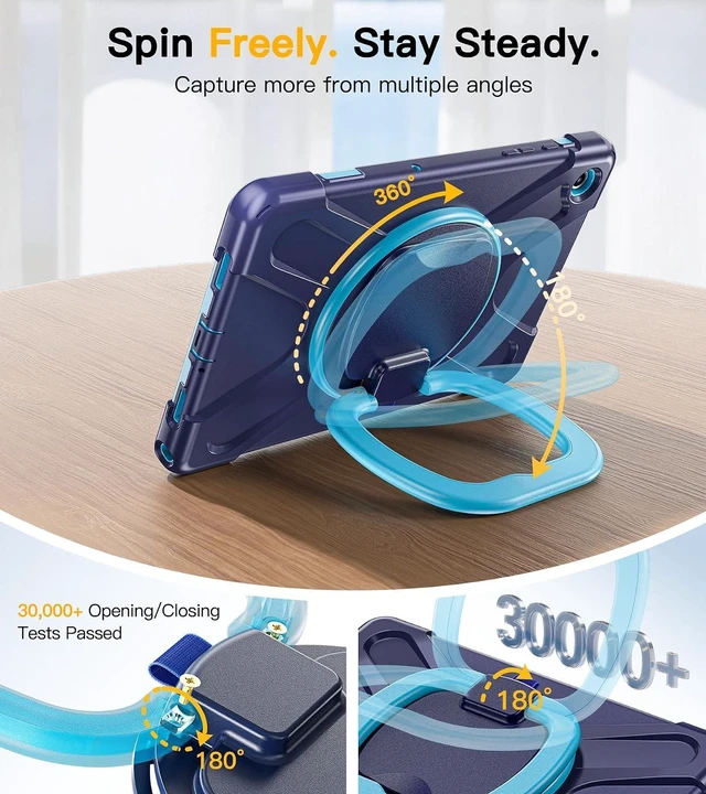 Alt view image 4 of 7 - Case for SAM-SUNG Galaxy Tab A9+ Plus - 2023, Navy Blue Tab A9+ Case