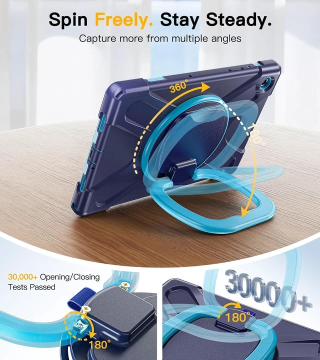 Alt view image 7 of 7 - Case for SAM-SUNG Galaxy Tab A11+ Plus - 2025 Navy Blue Tab A11+ Case