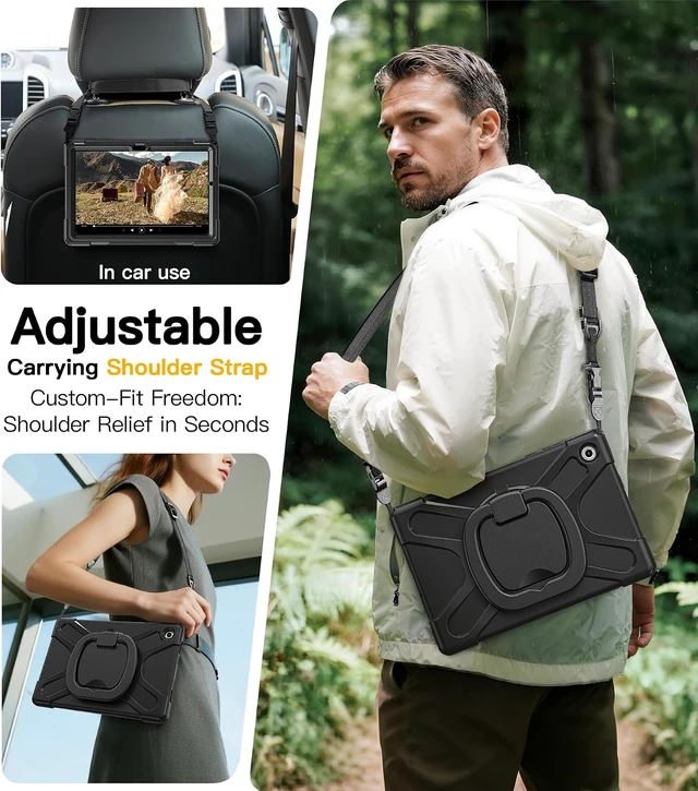 Alt view image 5 of 7 - Case for SAM-SUNG Galaxy Tab A11+ Plus - 2025 Black Tab A11+ Case