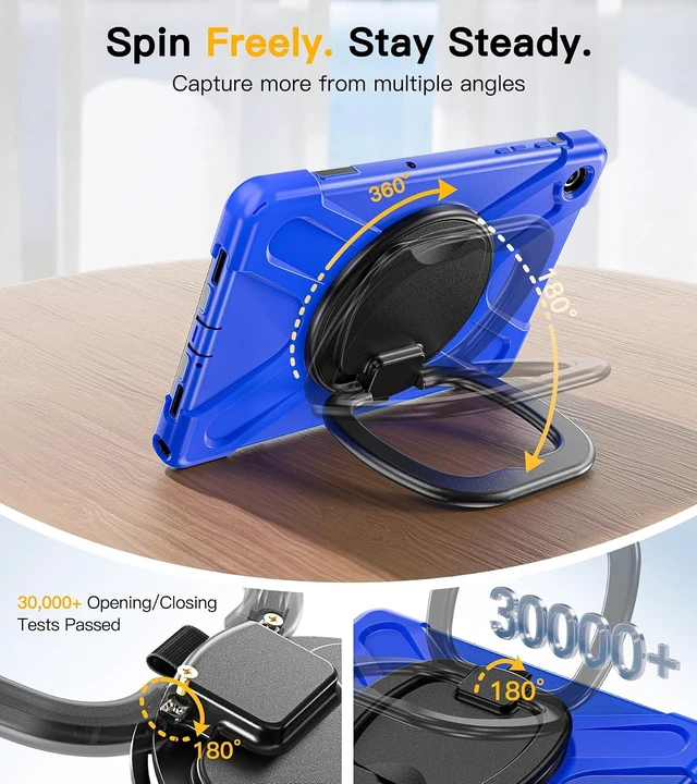 Alt view image 4 of 7 - Case for SAM-SUNG Galaxy Tab A9+ Plus - 2023 Blue Tablet A9+ Case
