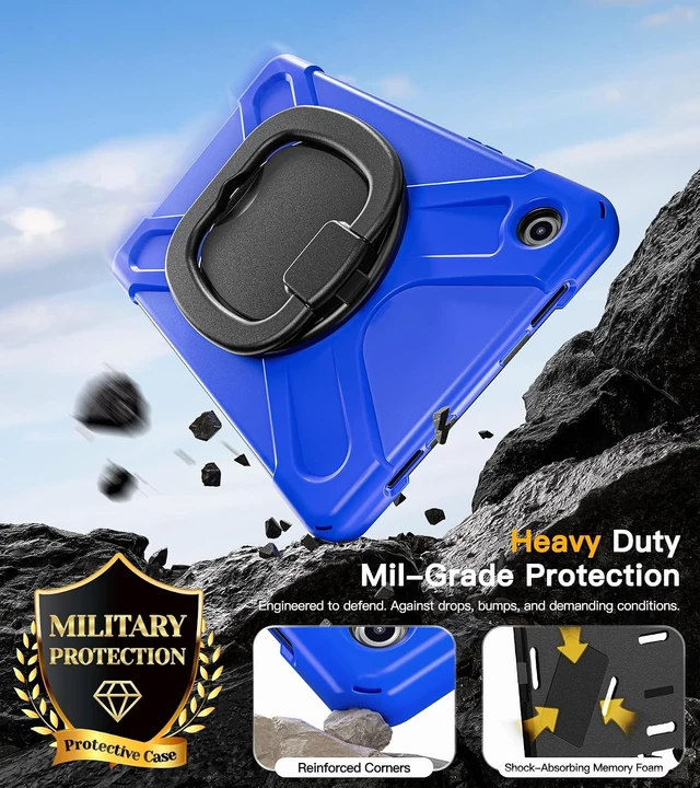 Alt view image 3 of 7 - Case for SAM-SUNG Galaxy Tab A9+ Plus - 2023 Blue Tablet A9+ Case