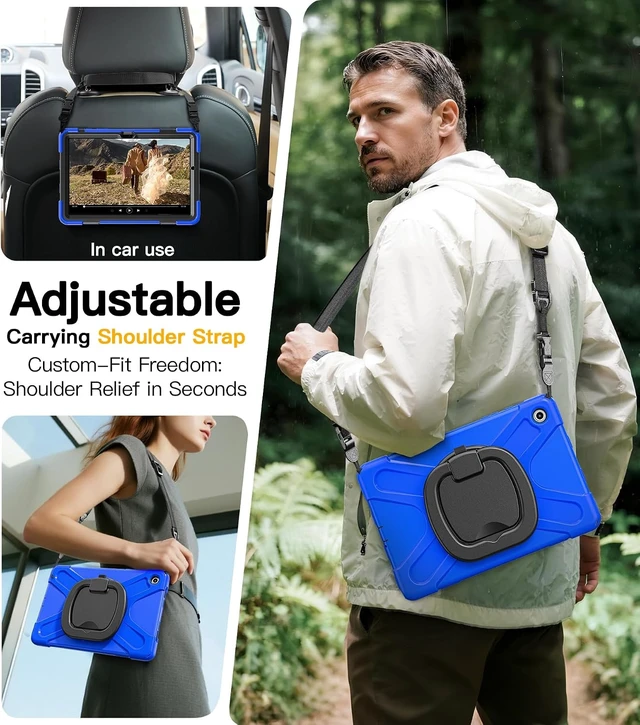 Alt view image 5 of 7 - Case for SAM-SUNG Galaxy Tab A9+ Plus - 2023 Blue Tablet A9+ Case