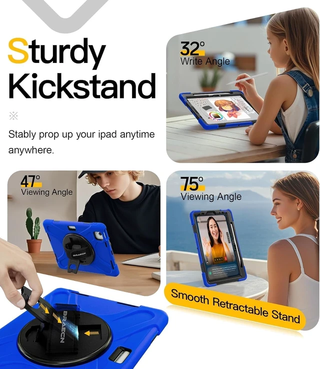 Alt view image 3 of 7 - for iPad Air 11 Inch - M4/M3/M2 5/4th 10.9",iPad Pro 11 inch 4-1st