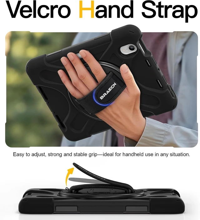 Alt view image 5 of 7 - for iPad mini 7(A17 Pro)/ 6 case 2024/2021 8.3" Velcro Hand Strap