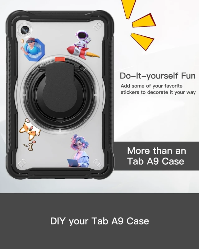 Alt view image 6 of 7 - Case for Galaxy Tab A9 - SAM-SUNG Tablet A9 8.7 inch 2023 Clear