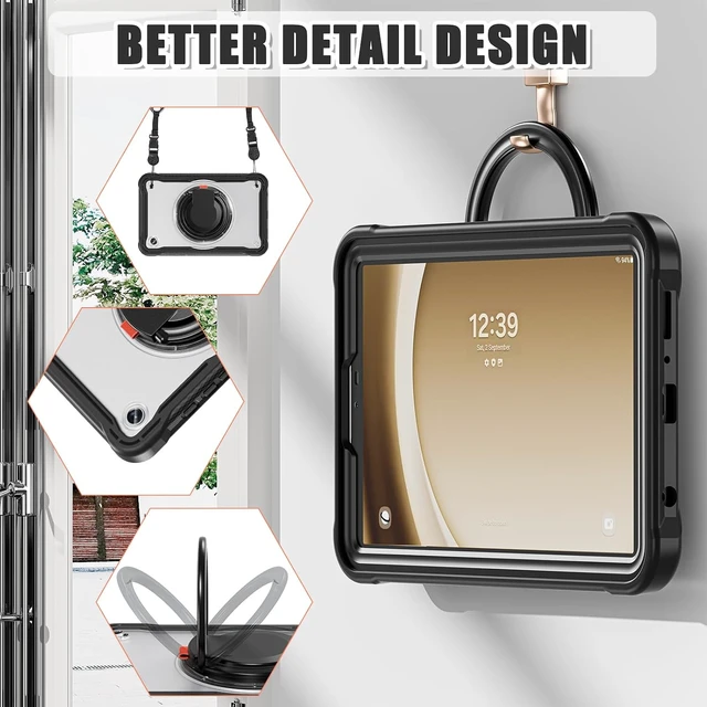Alt view image 4 of 7 - Case for Galaxy Tab A9 - SAM-SUNG Tablet A9 8.7 inch 2023 Clear
