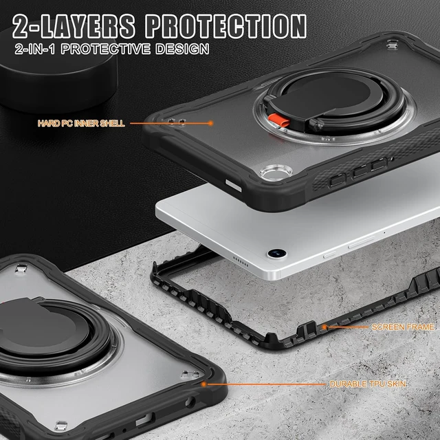 Alt view image 5 of 7 - Case for Galaxy Tab A9 - SAM-SUNG Tablet A9 8.7 inch 2023 Clear