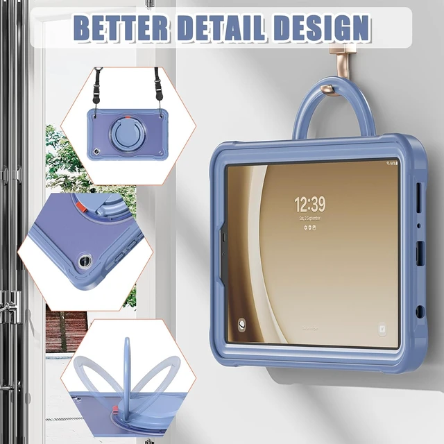 Alt view image 4 of 7 - Case for Galaxy Tab A9 - SAM-SUNG Tablet A9 8.7 inch 2023 Clear