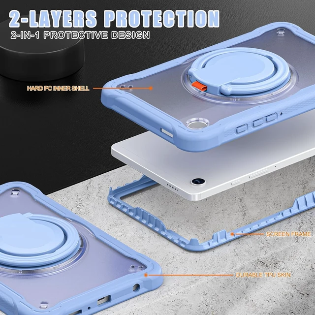 Alt view image 5 of 7 - Case for Galaxy Tab A9 - SAM-SUNG Tablet A9 8.7 inch 2023 Clear
