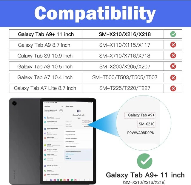 Alt view image 2 of 7 - for SAM-SUNG Galaxy Tab A9 Plus Case 11 Inch 2023, Shockproof Hard Duty Case with Screen Protector &360 Rotating Stand&Hand Strap/Shoulder Strap for Galaxy A9 Plus Tablet-Black