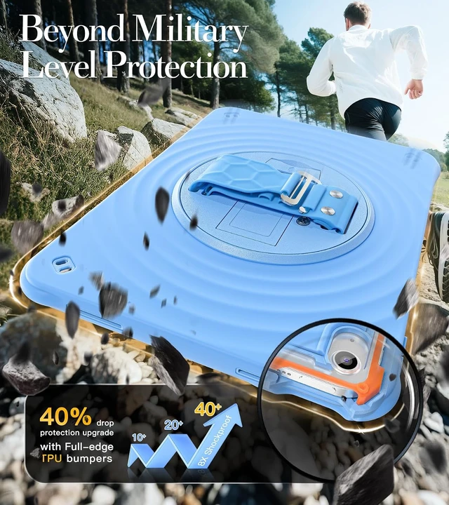 Alt view image 3 of 7 - Ripple Case for iPad A16 11th/10th Generation - 11/10.9" 2025/2022