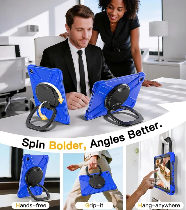 Alt view image 7 of 7 - Case for SAM-SUNG Galaxy Tab A9+ Plus - 2023 Blue Tablet A9+ Case