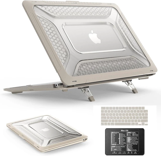 Main image of Case for MacBook Air 15 inch, Shock-Absorbing Protection with Folding Stand &Mouse Pad Case for MacBook Air 15 inch, Beige