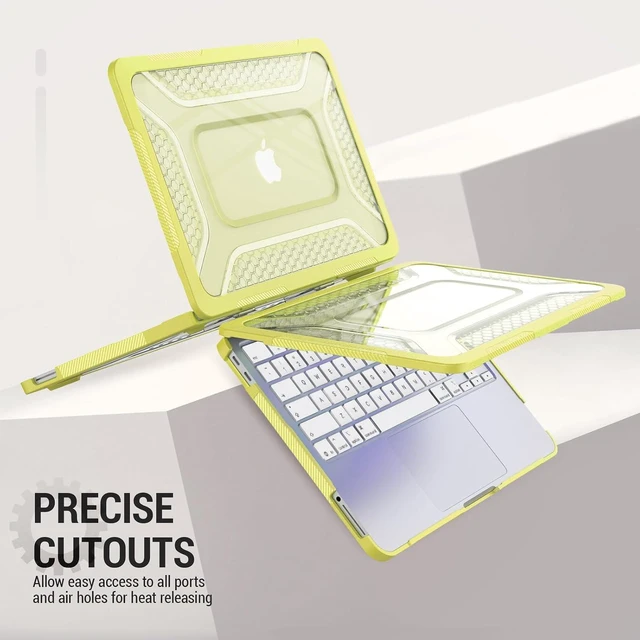 Alt view image 6 of 7 - Case for MacBook Neo (A18 Pro) 2026 13 inch, Shock-Absorbing Protection with Folding Stand &Mouse Pad Case for MacBook Neo (A18 Pro) 2026 13 inch, Yellow
