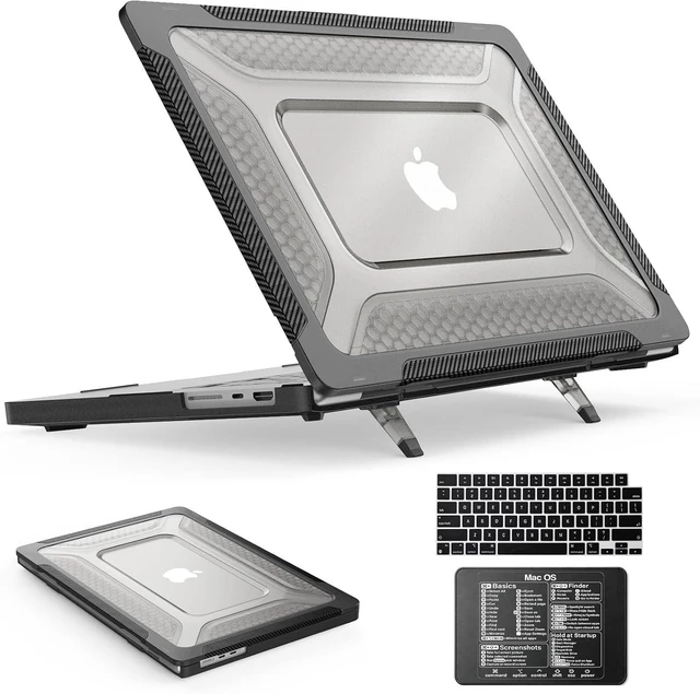 Main image of Case for MacBook Pro 16 inch, Shock-Absorbing Protection with Folding Stand &Mouse Pad Case for MacBook Pro 16 inch, Black