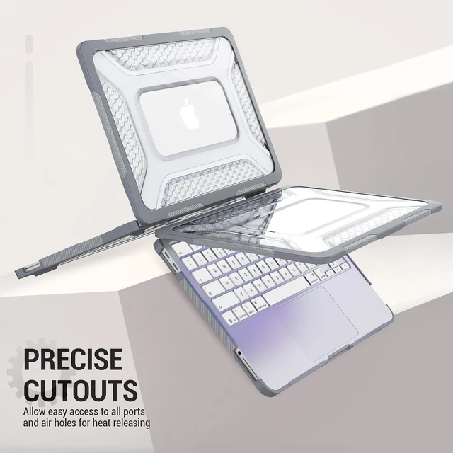 Alt view image 6 of 7 - Case for MacBook Neo (A18 Pro) 2026 13 inch, Shock-Absorbing Protection with Folding Stand &Mouse Pad Case for MacBook Neo (A18 Pro) 2026 13 inch, Gray