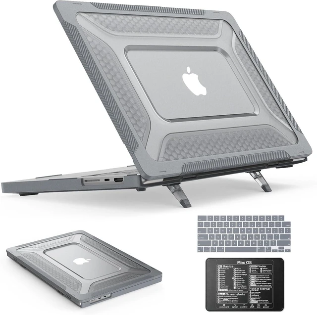 Main image of Case for MacBook Pro 16 inch, Shock-Absorbing Protection with Folding Stand &Mouse Pad Case for MacBook Pro 16 inch, Gray