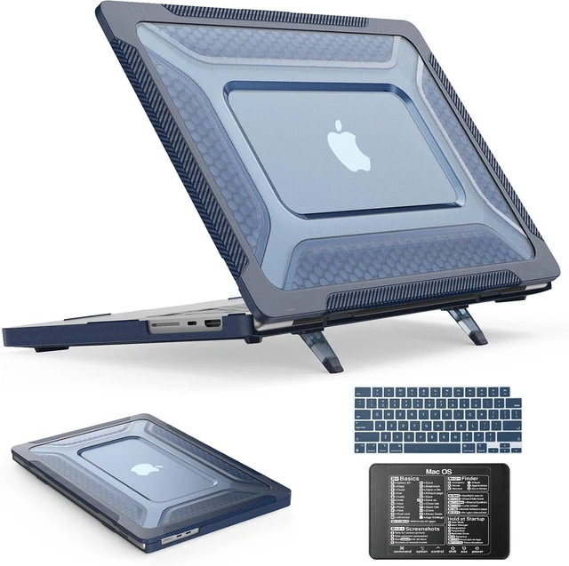 Main image of Case for MacBook Pro 16 inch, Shock-Absorbing Protection with Folding Stand &Mouse Pad Case for MacBook Pro 16 inch, Blue
