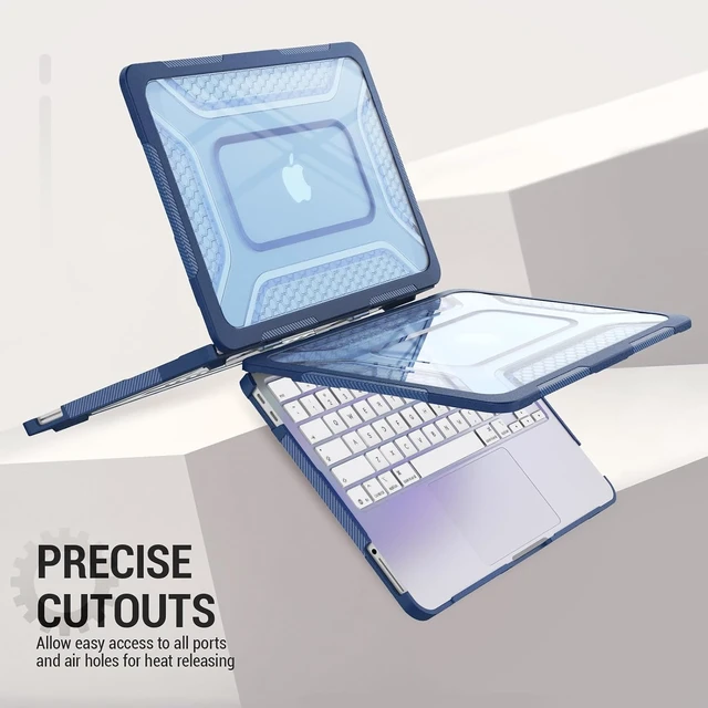 Alt view image 6 of 7 - Case for MacBook Neo (A18 Pro) 2026 13 inch, Shock-Absorbing Protection with Folding Stand &Mouse Pad Case for MacBook Neo (A18 Pro) 2026 13 inch, Blue