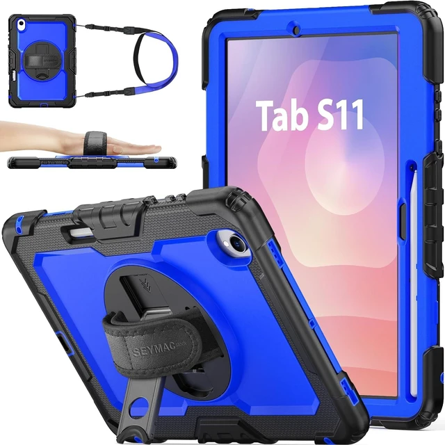 Main image of Case for SAM-SUNG Galaxy Tab S11 5G Tablet Case 11'' Protective with Screen Protector, Pen Holder, 360 Rotate Stand, Hand Strap, Shoulder Strap, Blue1