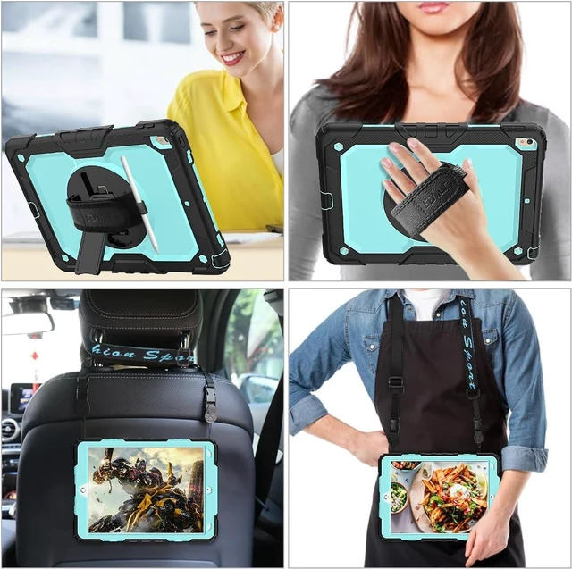 Alt view image 4 of 7 - Case for iPad Air 3 2019 / Pro 10.5'' 2017, Brightblue+Black