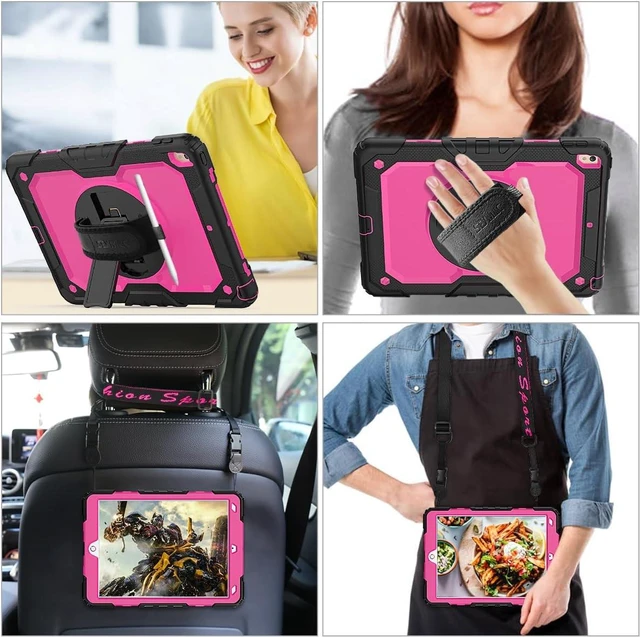 Alt view image 4 of 7 - Case for iPad Air 3 2019 / Pro 10.5'' 2017, Rose+Black