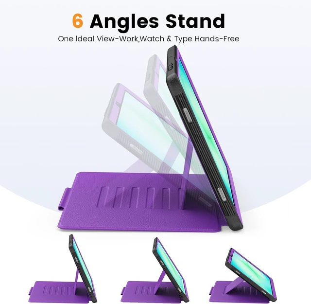 Alt view image 5 of 7 - Magnetic Case for SAM-SUNG Galaxy Tab A9+ Plus 11'', Purple