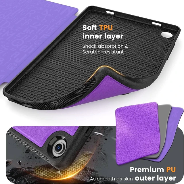 Alt view image 6 of 7 - Magnetic Case for SAM-SUNG Galaxy Tab A9+ Plus 11'', Purple